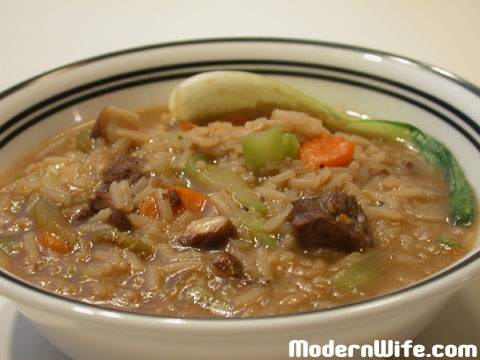 beef and rice soup