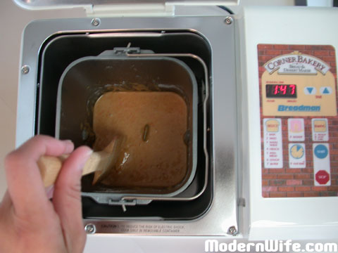 carrot cake dough in breadman