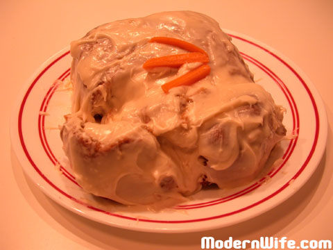 carrot cake ingredients loaded in breadman
