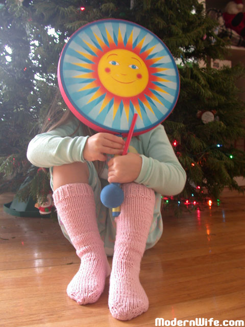 Pink Knit Socks