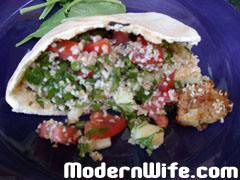 Falafel and Tabouli makes for a delicious summer pita