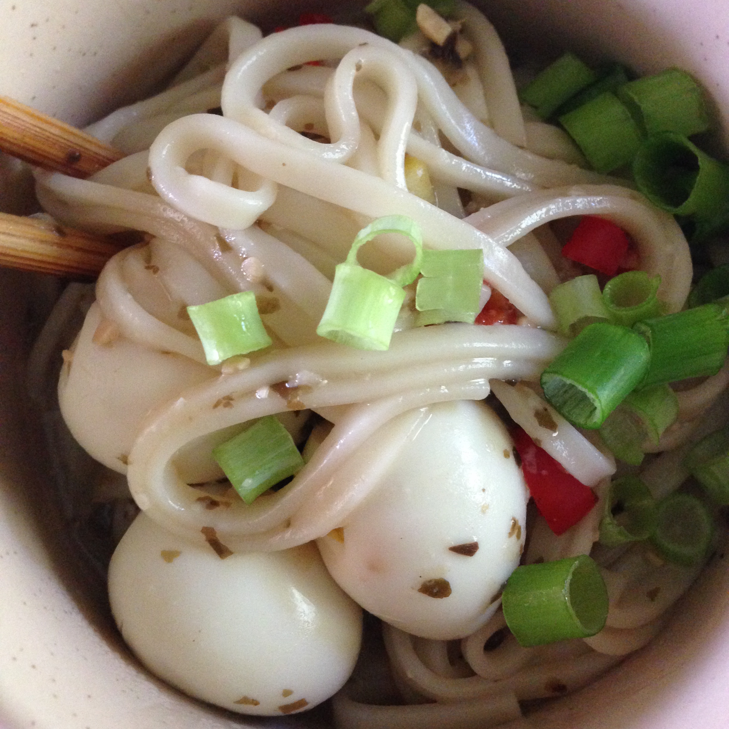 Noodles with Quail Eggs